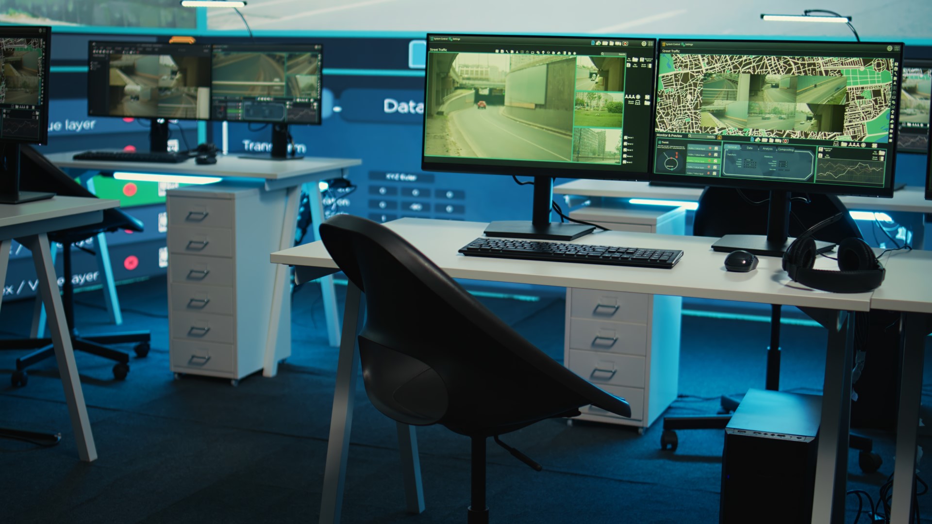empty-government-headquarters-used-oversee-traffic-surveillance-video