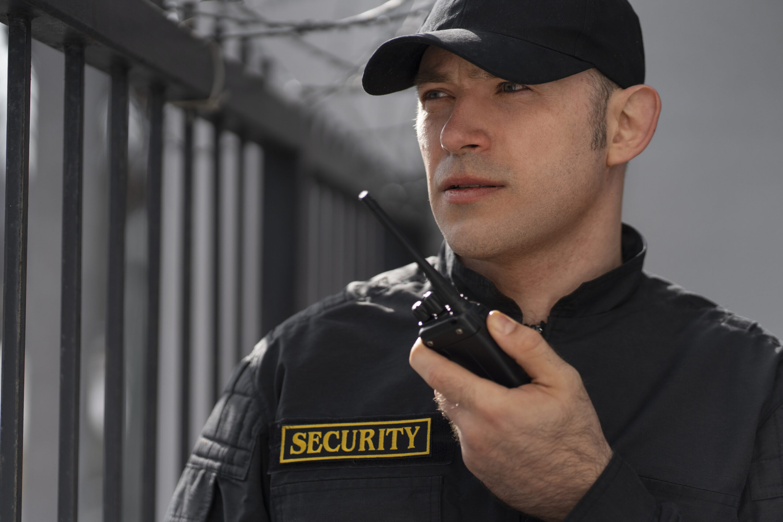 portrait-male-security-guard-with-radio-station